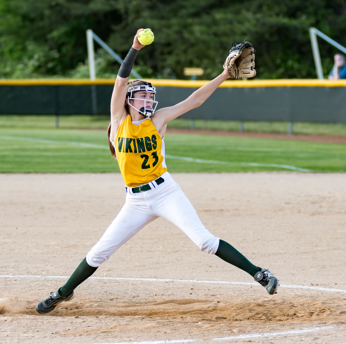 Friday night softball action